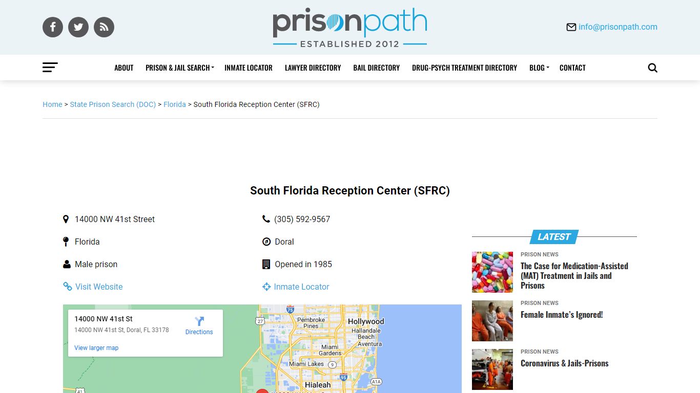 South Florida Reception Center (SFRC) - Prison Path